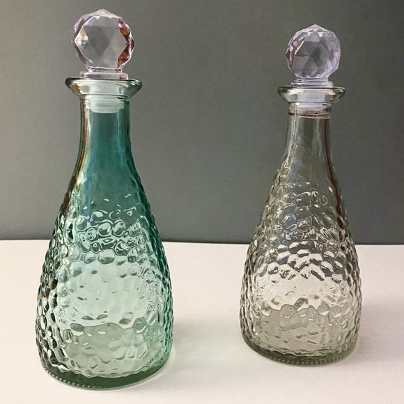 Mermaid under the sea inspired glass bottles with decorative stopper top - Picture 3 of 3